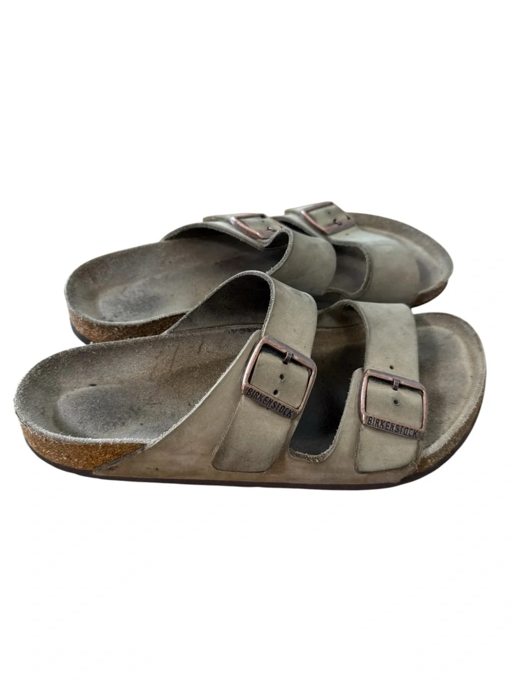 Birkenstock Arizona Two-Strap Sandals in Taupe Size EU 41 Narrow US Men’s 8